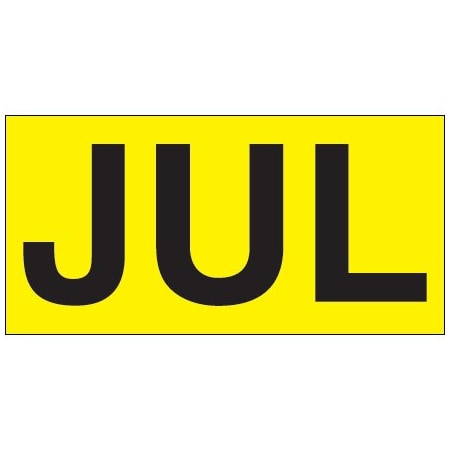 Bsc Preferred 3 x 6'' - ''JUL'' Fluorescent Yellow Months of the Year Labels BUY00024158